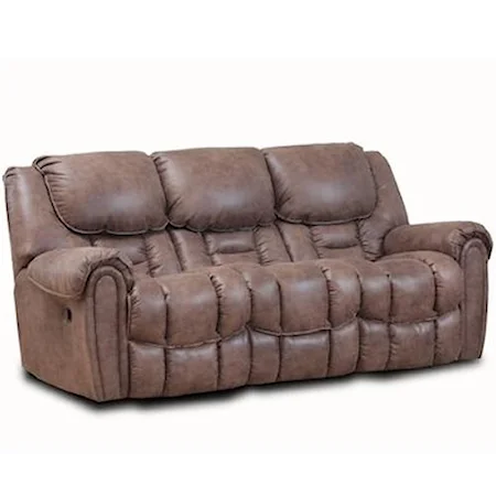 Casual Power Reclining Sofa With Pillow Top Arms